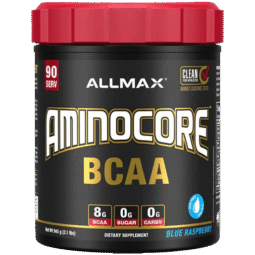 AllMAX Nutrition Aminocore: BCAA - 90Servings - Blue Raspberry