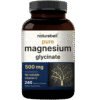 Naturebell Pure Magnesium Glycinate 500mg with Fat Soluble Vitamin C - 240Veg Capsules