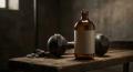 Natural Testosterone Boosters: What Actually Works 1 Natural testosterone booster supplement bottle with dumbbell